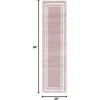 Safavieh Area Rug 8×10 – Border & Stripe Shag Collection – Large – Ivory & Grey, Non-Shedding & Easy Cleaning, Ultra Plush Thick Pile, Ideal for Living Room, Bedroom, Dining Space (BSP251F)(Pink/Ivory)