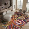 SAFAVIEH Area Rug 8×10 – Fiesta Shag Collection – Large – Multi, Modern Floral Design, Non-Shedding & Easy Cleaning, Ideal for Living Room, Bedroom, Dining Space (FSG383M)