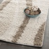 SAFAVIEH Area Rug 8×10 – Florida Shag Collection – Large – Cream & Dark Brown, Stripe Design, Non-Shedding & Easy Cleaning, Plush Thick Pile, Ideal for Living Room, Bedroom, Dining Space (SG451-1128)