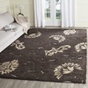 SAFAVIEH Area Rug 8×10 – Florida Shag Collection – Large – Dark Brown & Smoke, Floral Pattern, Non-Shedding & Easy Cleaning, Plush Thick Pile, Ideal for Living Room, Bedroom, Dining Space (SG463-2879)