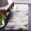 SAFAVIEH Area Rug 8×10 – Fontana Shag Collection – Large – Ivory & Grey, Modern Design, Non-Shedding & Easy Cleaning, Ultra Plush Thick Pile, Ideal for Living Room, Bedroom, Dining Space (FNT831A)(Ivory/Grey)