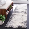 SAFAVIEH Area Rug 8×10 – Fontana Shag Collection – Large – Ivory & Grey, Modern Design, Non-Shedding & Easy Cleaning, Ultra Plush Thick Pile, Ideal for Living Room, Bedroom, Dining Space (FNT834A)(Ivory/Grey)
