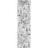 SAFAVIEH Berber Shag Collection Area Rug – 9′ x 12′, Blue Rust & Ivory, Modern Abstract Design, Non-Shedding & Easy Care, 1.25-inch Thick Ideal for High Traffic Areas in Living Room, Bedroom (BER569A)(Grey/Dark Grey)