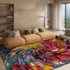 SAFAVIEH Fiesta Shag Collection Area Rug – 9′ x 12′, Multi, Abstract Rainbow Design, Non-Shedding & Easy Care, 0.5-inch Thick Ideal for High Traffic Areas in Living Room, Bedroom (FSG373M)