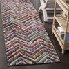SAFAVIEH Fiesta Shag Collection Area Rug – 9′ x 12′, Multi, Modern Abstract Chevron Design, Non-Shedding & Easy Care, 0.5-inch Thick Ideal for High Traffic Areas in Living Room, Bedroom (FSG363M)(Multi Color)