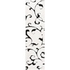 SAFAVIEH Florida Shag Collection Area Rug – 8’6″ x 12′, Ivory & Black, Scroll Design, Non-Shedding & Easy Care, 1.2-inch Thick Ideal for High Traffic Areas in Living Room, Bedroom (SG476-1290)(Ivory/Black)