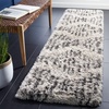 SAFAVIEH Iceland Shag Collection Area Rug – 9′ x 12′, Cream & Grey, Modern Design, Non-Shedding & Easy Care, 2.6-inch Thick Ideal for High Traffic Areas in Living Room, Bedroom (ISG518A)(Cream/Grey)