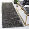 SAFAVIEH Paris Shag Collection Area Rug – 9′ x 12′, Dark Beige, Handmade Silken Glam, 2-inch Thick Ideal for High Traffic Areas in Living Room, Bedroom (SG512T)(Grey)