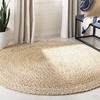 SAFAVIEH Round Rug 12′ – Natural Fiber Collection – Natural & Ivory, Handmade Jute, Braided Design, Ideal for Living Room, Bedroom, Dining Space (NF804B)(Natural/Ivory)
