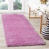 SAFAVIEH Santa Monica Shag Collection 8′ x 10′ Navy SGN725 Solid Non-Shedding Living Room Bedroom Dining Room Entryway Plush 2-inch Thick Area Rug(Pink)