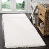 SAFAVIEH Santa Monica Shag Collection 8′ x 10′ Navy SGN725 Solid Non-Shedding Living Room Bedroom Dining Room Entryway Plush 2-inch Thick Area Rug(White)