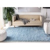 SAFAVIEH Supreme Shag Collection 8′ x 10′ Light Blue SGS621D Handmade Solid 1.5-inch Thick Area Rug(Light Blue)