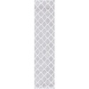 SAFAVIEH Tahoe Shag Collection Area Rug – 9′ x 12′, Black & White, Trellis Design, Non-Shedding & Easy Care, 1.2-inch Thick Ideal for High Traffic Areas in Living Room, Bedroom (THO675Z)(Light Grey/White)