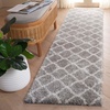 SAFAVIEH Tahoe Shag Collection Area Rug – 9′ x 12′, Black & White, Trellis Design, Non-Shedding & Easy Care, 1.2-inch Thick Ideal for High Traffic Areas in Living Room, Bedroom (THO675Z)(Grey/White)