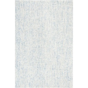 SAFAVIEH Area Rug 8×10 – Abstract Collection – Large – Ivory & Blue, Handmade Wool, Ideal for Living Room, Bedroom, Office, Dining Space (ABT471M)(Ivory/Blue)