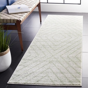 SAFAVIEH Area Rug 8×10 – Adirondack Collection – Large – Black & Light Grey, Modern Geometric Design, Non-Shedding & Easy Cleaning, Ideal for Living Room, Bedroom, Office, Dining Space (ADR251F)(Ivory/Sage)