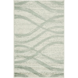 SAFAVIEH Area Rug 8×10 – Adirondack Collection – Large – Sage & Cream, Modern Wave Design, Non-Shedding & Easy to Clean, Ideal for Living Room, Bedroom, Dining Space (ADR125X)(Ivory/Sage)