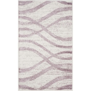 SAFAVIEH Area Rug 8×10 – Adirondack Collection – Large – Sage & Cream, Modern Wave Design, Non-Shedding & Easy to Clean, Ideal for Living Room, Bedroom, Dining Space (ADR125X)(Cream/Purple)