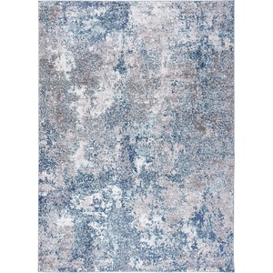 SAFAVIEH Area Rug 8×10 – Aston Collection – Large – Navy & Grey, Modern Abstract Design, Non-Shedding & Easy Cleaning, Ideal for Living Room, Bedroom, Office, Dining Space (ASN710N)(Navy/Grey)