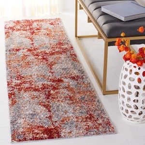 SAFAVIEH Area Rug 8×10 – Aston Collection – Large – Navy & Grey, Modern Abstract Design, Non-Shedding & Easy Cleaning, Ideal for Living Room, Bedroom, Office, Dining Space (ASN710N)(Red/Grey)