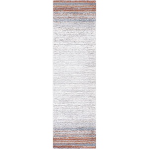 SAFAVIEH Area Rug 8×10 – Berber Shag Collection – Large – Blue Rust & Ivory, Modern Design, Non-Shedding & Easy Cleaning, Plush Thick Pile, Ideal for Living Room, Bedroom, Dining Space (BER571A)(Blue Rust/Ivory)