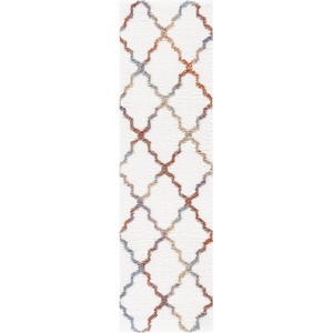 SAFAVIEH Area Rug 8×10 – Berber Shag Collection – Large – Dark Beige & Ivory, Moroccan Design, Non-Shedding & Easy Cleaning, Plush Thick Pile, Ideal for Living Room, Bedroom, Dining Space (BER575D)(Ivory/Multi)