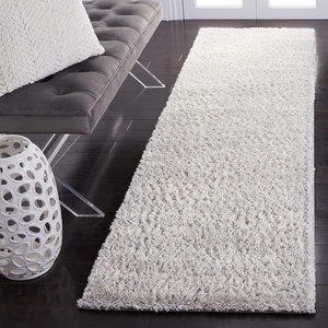 SAFAVIEH Area Rug 8×10 – Berber Shag Collection – Large – Ivory & Beige, Modern Design, Non-Shedding & Easy Cleaning, Plush Thick Pile, Ideal for Living Room, Bedroom, Dining Space (BER563A)(Grey/Ivory)