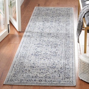 SAFAVIEH Area Rug 8×10 – Charleston Collection – Large – Navy & Creme, Oriental Distressed Design, Non-Shedding & Easy Cleaning, Ideal for Living Room, Bedroom, Office, Dining Space (CHL411N)(Grey/Dark Grey)