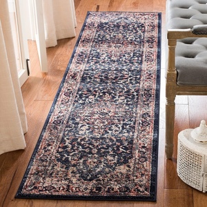 SAFAVIEH Area Rug 8×10 – Charleston Collection – Large – Navy & Creme, Oriental Distressed Design, Non-Shedding & Easy Cleaning, Ideal for Living Room, Bedroom, Office, Dining Space (CHL411N)(Navy/Red)