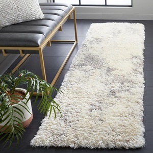SAFAVIEH Area Rug 8×10 – Cloud Shag Collection – Large – Grey & Blue, Modern Design, Non-Shedding & Easy Cleaning, Ultra Plush Thick Pile, Ideal for Living Room, Bedroom, Dining Space (CLD110F)(Ivory/Grey)