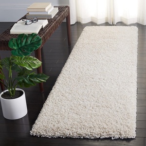 SAFAVIEH Area Rug 8×10 – Evolution Shag Collection – Large – Grey, Solid Design, Non-Shedding & Easy Cleaning, Ultra Plush Thick Pile, Ideal for Living Room, Bedroom, Dining Space (EVO520F)(Ivory)