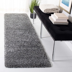 SAFAVIEH Area Rug 8×10 – Evolution Shag Collection – Large – Grey, Solid Design, Non-Shedding & Easy Cleaning, Ultra Plush Thick Pile, Ideal for Living Room, Bedroom, Dining Space (EVO520F)(Dark Grey)