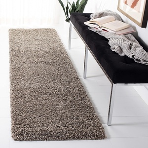 SAFAVIEH Area Rug 8×10 – Evolution Shag Collection – Large – Grey, Solid Design, Non-Shedding & Easy Cleaning, Ultra Plush Thick Pile, Ideal for Living Room, Bedroom, Dining Space (EVO520F)(Brown)