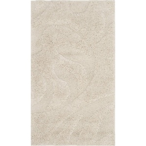 SAFAVIEH Area Rug 8×10 – Florida Shag Collection – Large – Cream & Blue, Scroll Design, Non-Shedding & Easy Cleaning, Plush Thick Pile, Ideal for Living Room, Bedroom, Dining Space (SG468-1165)(Creme)