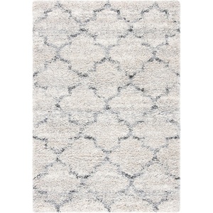 SAFAVIEH Area Rug 8×10 – Fontana Shag Collection – Large – Grey & Ivory, Modern Design, Non-Shedding & Easy Cleaning, Ultra Plush Thick Pile, Ideal for Living Room, Bedroom, Dining Space (FNT888F)(Grey/Ivory)