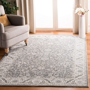 SAFAVIEH Area Rug 8×10 – Isabella Collection – Large – Cream & Beige, Oriental Design, Non-Shedding & Easy Cleaning, Ideal for Living Room, Bedroom, Office, Dining Space (ISA912A)(Grey/Dark Grey)