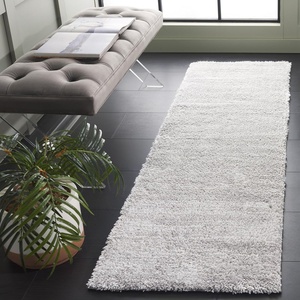 SAFAVIEH Area Rug 8×10 – Jasmine Shag Collection – Large – Light Grey & Ivory, Non-Shedding & Easy Cleaning, Ultra Plush Thick Pile, Ideal for Living Room, Bedroom, Dining Space (JSM100F)(Light Grey/Ivory)