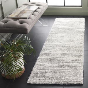 SAFAVIEH Area Rug 8×10 – Jasmine Shag Collection – Large – Light Grey & Ivory, Non-Shedding & Easy Cleaning, Ultra Plush Thick Pile, Ideal for Living Room, Bedroom, Dining Space (JSM100F)(Grey/Ivory)