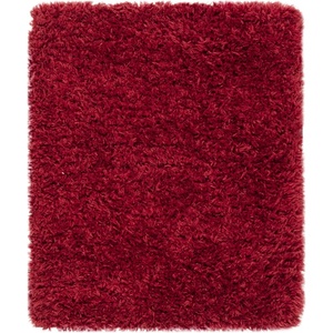 SAFAVIEH Area Rug 8×10 – Madrid Shag Collection – Large – Charcoal, Solid Pattern, Non-Shedding & Easy Cleaning, Ultra Plush Thick Pile, Ideal for Living Room, Bedroom, Dining Space (MDG256H)(Red)