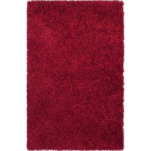 SAFAVIEH Area Rug 8×10 – Monterey Shag Collection – Large – Creme, Handmade, Plush Thick Pile, Ideal for Living Room, Bedroom, Dining Space (SG851C)(Red)