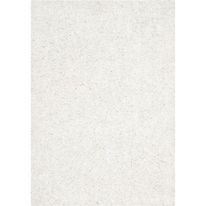SAFAVIEH Area Rug 8×10 – Monterey Shag Collection – Large – Creme, Handmade, Plush Thick Pile, Ideal for Living Room, Bedroom, Dining Space (SG851C)(White)