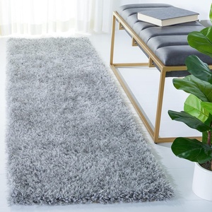 SAFAVIEH Area Rug 8×10 – New Orleans Shag Collection – Large – Beige, Handmade, Ultra Plush Thick Pile, Ideal for Living Room, Bedroom, Dining Space (SG532B)(Grey)
