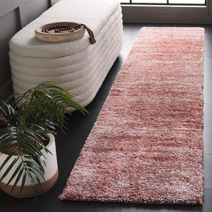 SAFAVIEH Area Rug 8×10 – Tahoe Shag Collection – Large – Ivory & Grey, Modern Design, Non-Shedding & Easy Cleaning, Plush Thick Pile, Ideal for Living Room, Bedroom, Dining Space (THO653A)(Pink/Ivory)