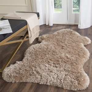 SAFAVIEH Artic Shag Collection Area Rug – 8’6″ x 12′, Ivory, Handmade Glam, 3-inch Thick Ideal for High Traffic Areas in Living Room, Bedroom (SG270A)(Taupe)