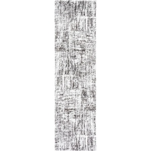 SAFAVIEH Berber Shag Collection Area Rug – 9′ x 12′, Blue Rust & Ivory, Modern Abstract Design, Non-Shedding & Easy Care, 1.25-inch Thick Ideal for High Traffic Areas in Living Room, Bedroom (BER569A)(Grey/Dark Grey)