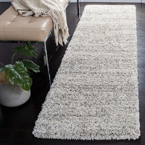 SAFAVIEH Hudson Shag Collection Area Rug – 10′ x 14′, Ivory & Grey, Modern Abstract Design, Non-Shedding & Easy Care, 2-inch Thick Ideal for High Traffic Areas in Living Room, Bedroom (SGH295B)(Ivory/Grey)