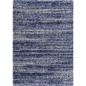 SAFAVIEH Hudson Shag Collection Area Rug – 10′ x 14′, Ivory & Grey, Modern Abstract Design, Non-Shedding & Easy Care, 2-inch Thick Ideal for High Traffic Areas in Living Room, Bedroom (SGH295B)(Navy/Ivory)