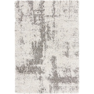 SAFAVIEH Hudson Shag Collection Area Rug – 9′ x 12′, Ivory & Grey, Modern Abstract Design, Non-Shedding & Easy Care, 2-inch Thick Ideal for High Traffic Areas in Living Room, Bedroom (SGH205A)(Ivory/Grey)