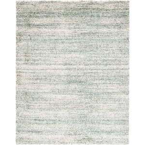 SAFAVIEH Hudson Shag Collection Area Rug – 9′ x 12′, Ivory/Green, Geometric Design, Plush 1.9 Inch Thick Ideal for High Traffic Areas in Living Room, Bedroom, Dining (SGH295X)