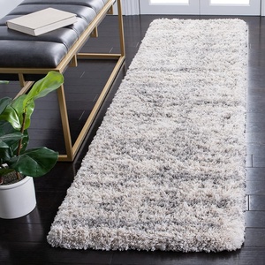 SAFAVIEH Iceland Shag Collection Area Rug – 9′ x 12′, Dark Grey & Ivory, Modern Design, Non-Shedding & Easy Care, 2.6-inch Thick Ideal for High Traffic Areas in Living Room, Bedroom (ISG511H)(Ivory/Grey)